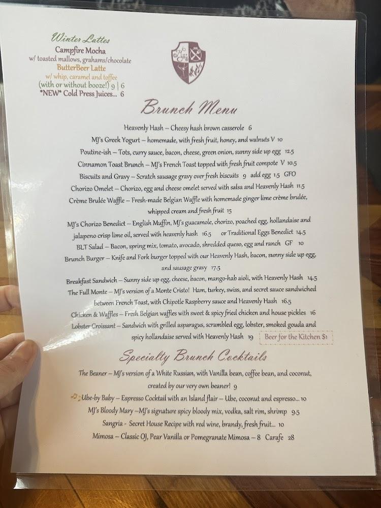 MJ's Bar and Restaurant Menu image 1