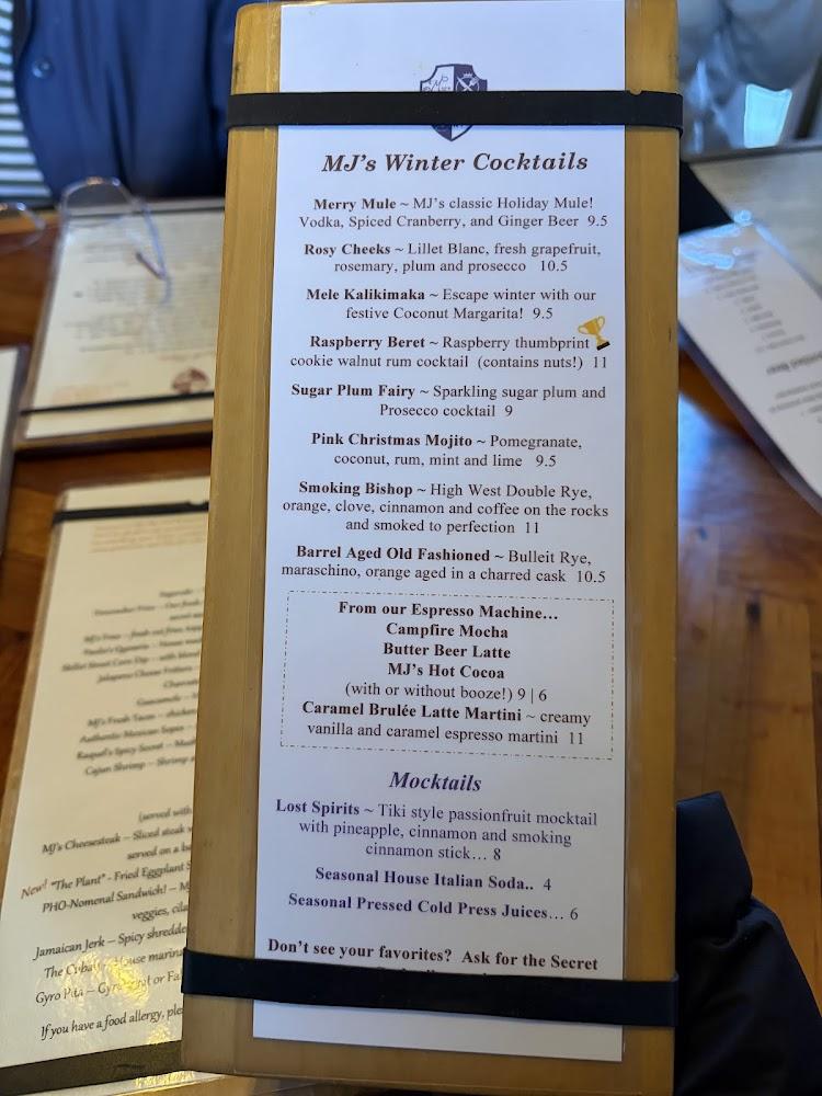 MJ's Bar and Restaurant Menu image 3