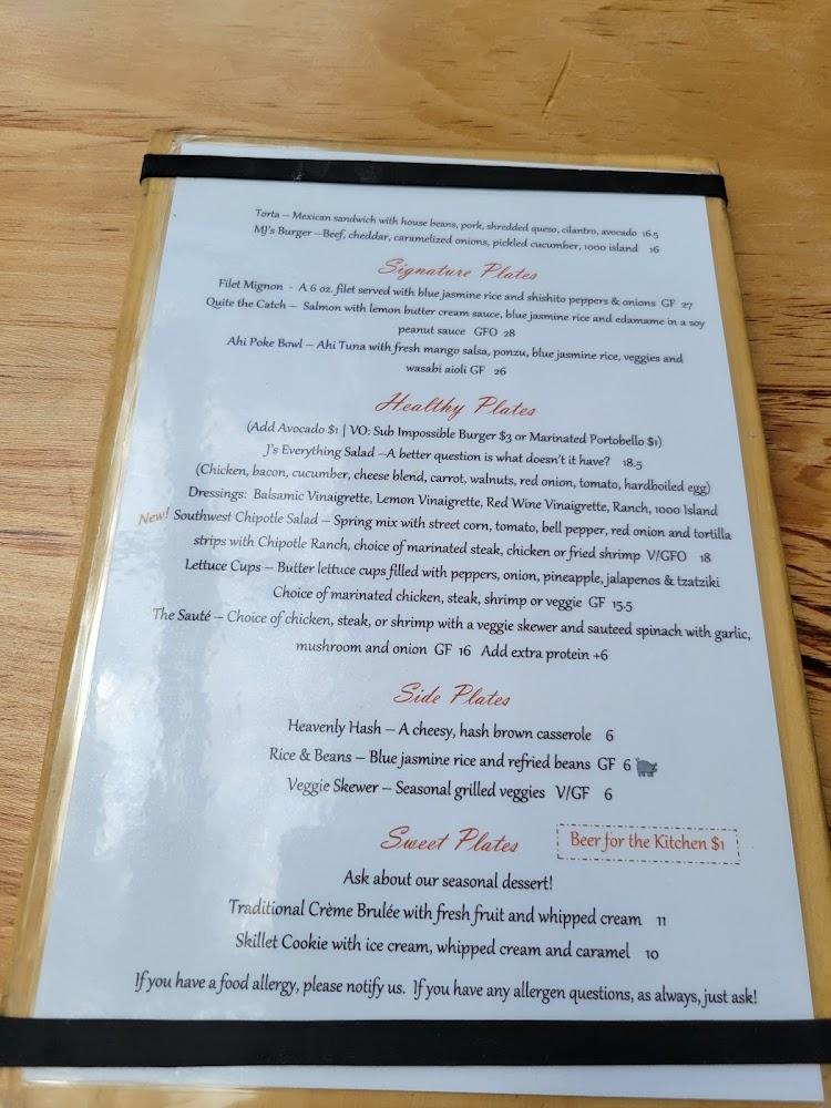 MJ's Bar and Restaurant Menu image 4